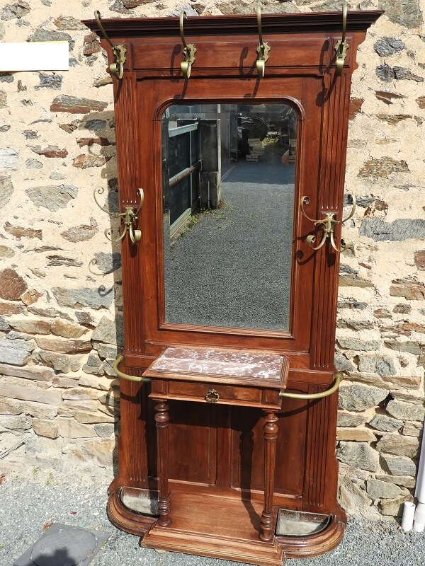 Porte-manteau, vestiaire d’entrée en noyer